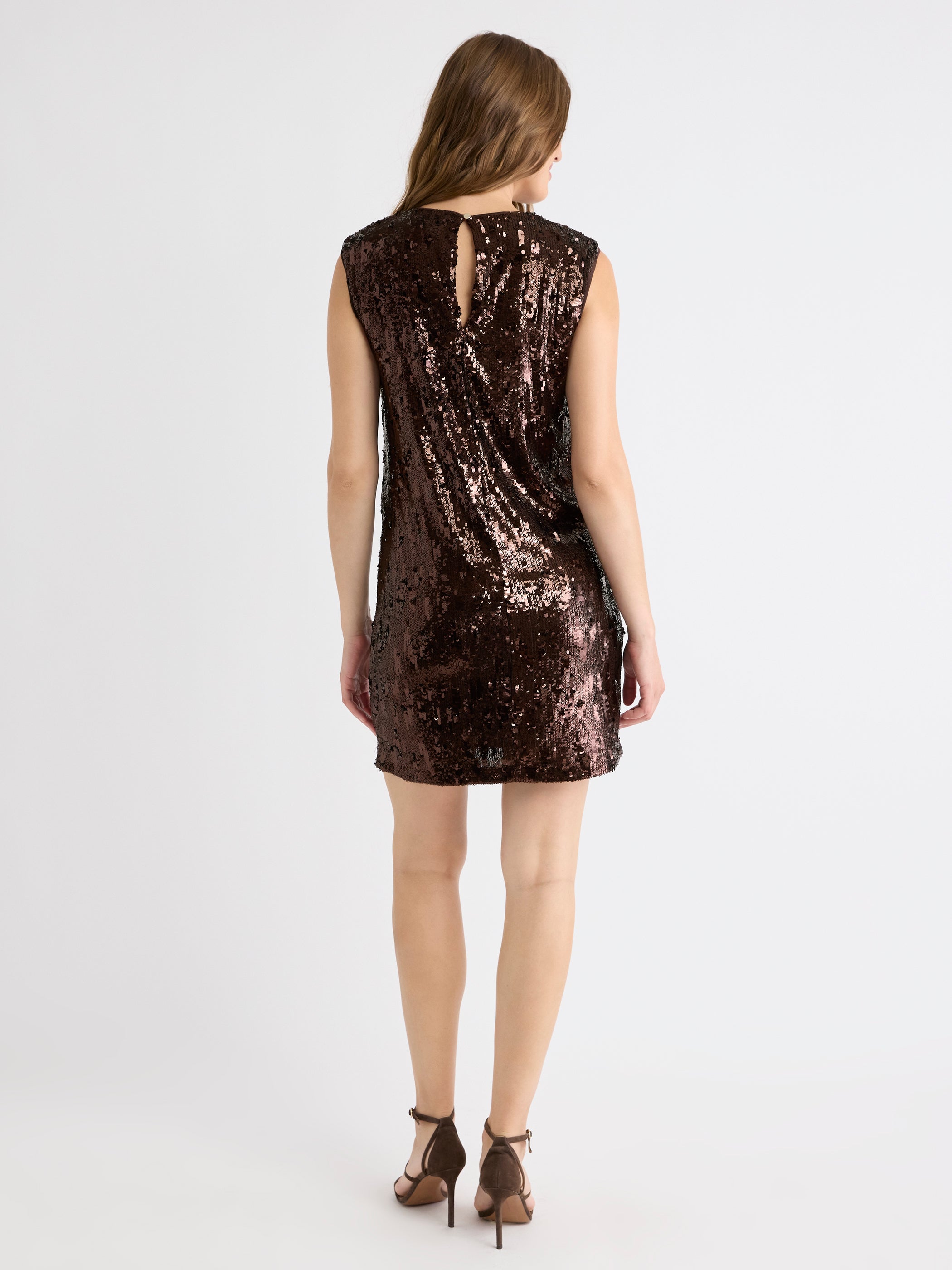 RW&CO Sleeveless Mini Sequins Cocktail Dress