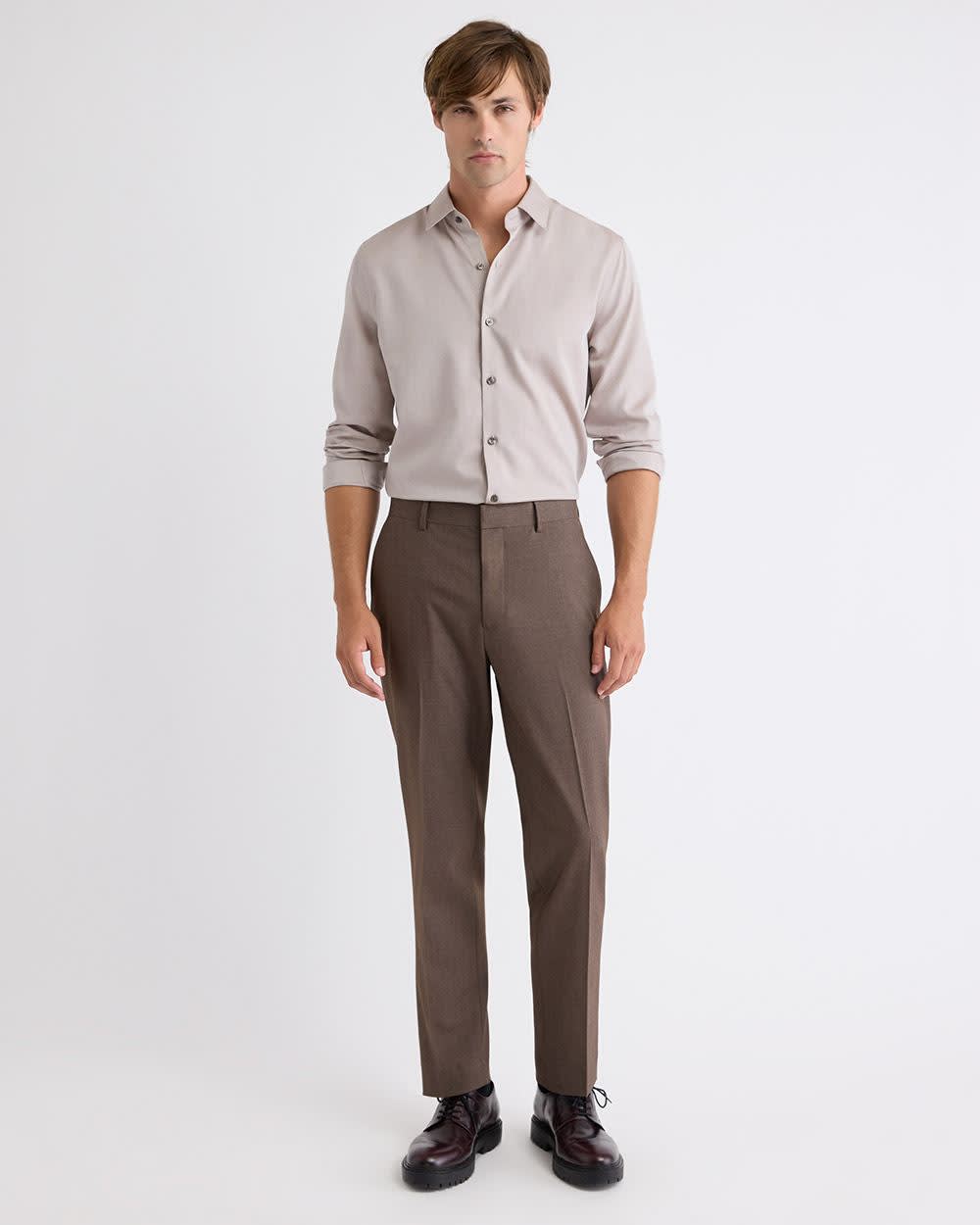 RW&CO Slim-Fit Solid Cotton Modal Dress Shirt