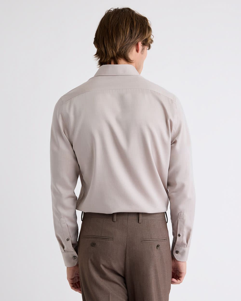 RW&CO Slim-Fit Solid Cotton Modal Dress Shirt