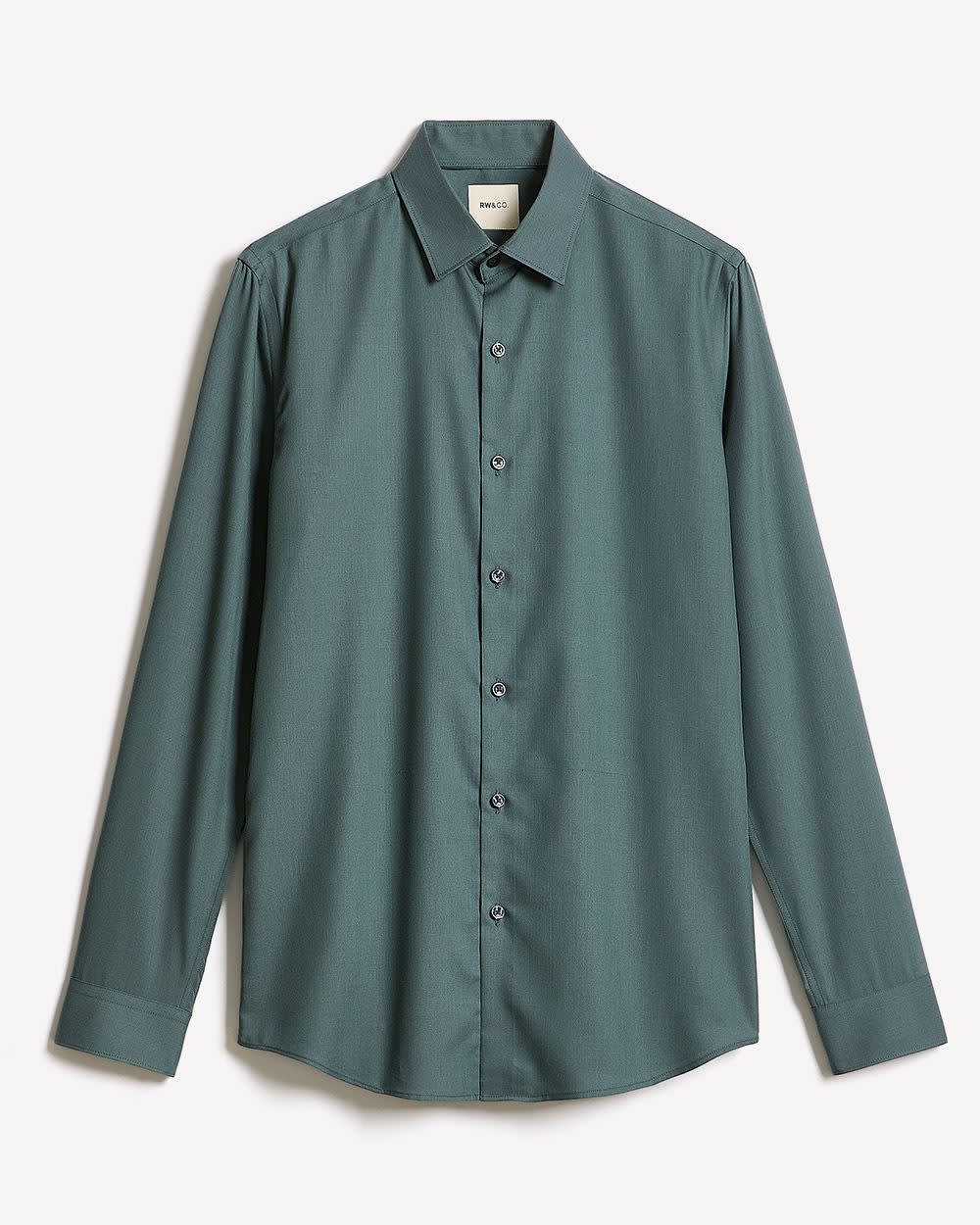 RW&CO Slim-Fit Solid Cotton Modal Dress Shirt