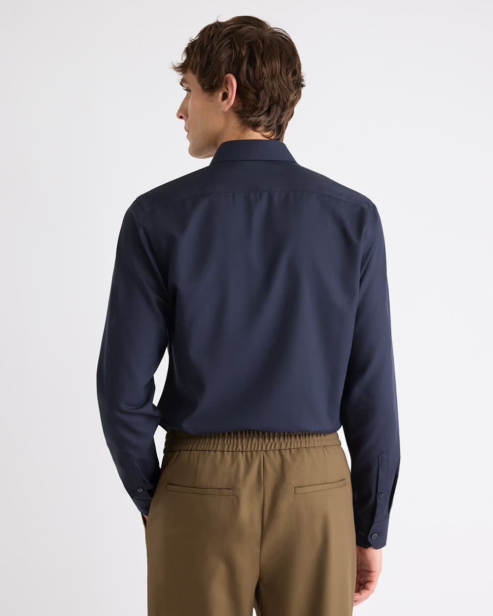 RW&CO Slim-Fit Solid Cotton Modal Dress Shirt