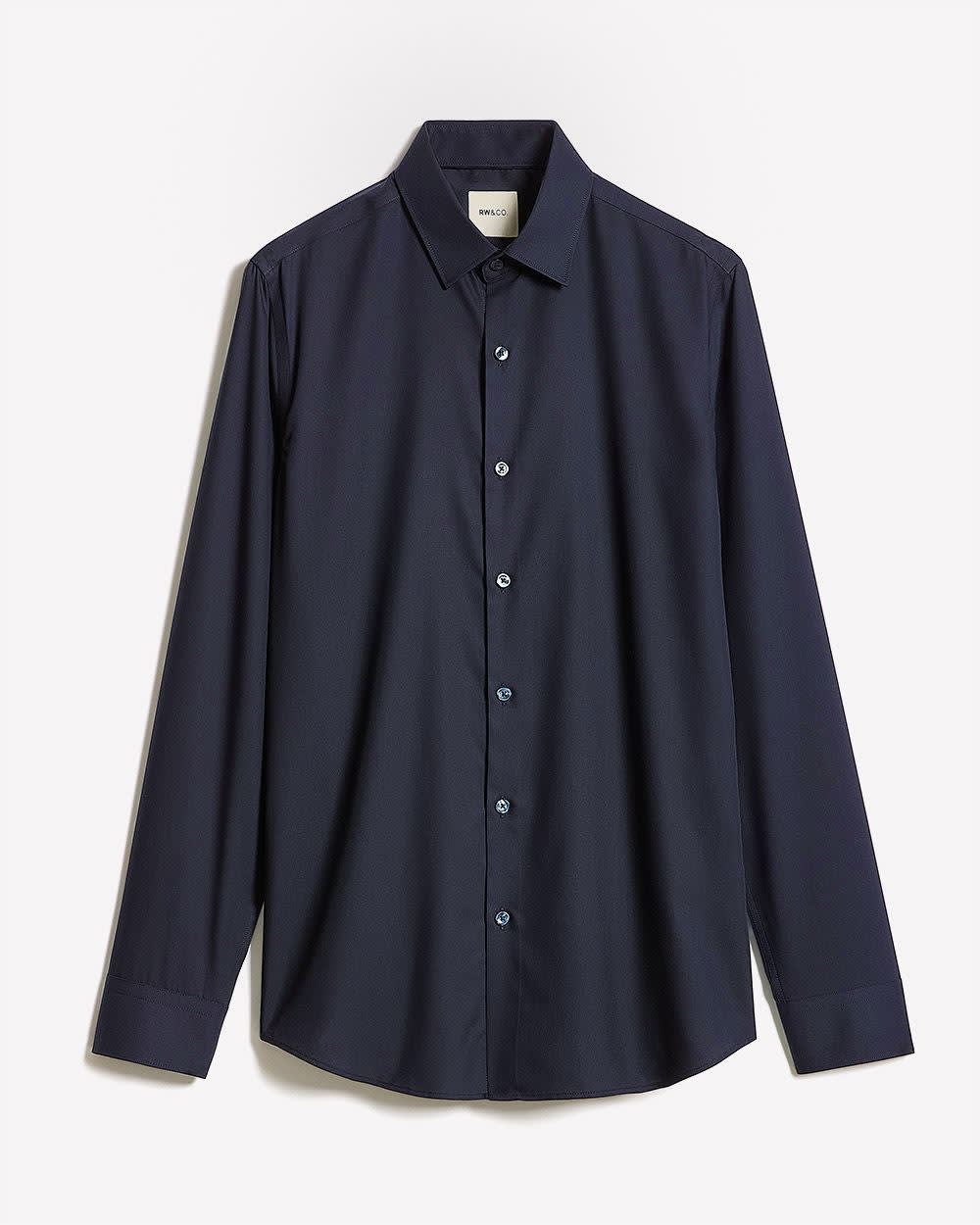 RW&CO Slim-Fit Solid Cotton Modal Dress Shirt