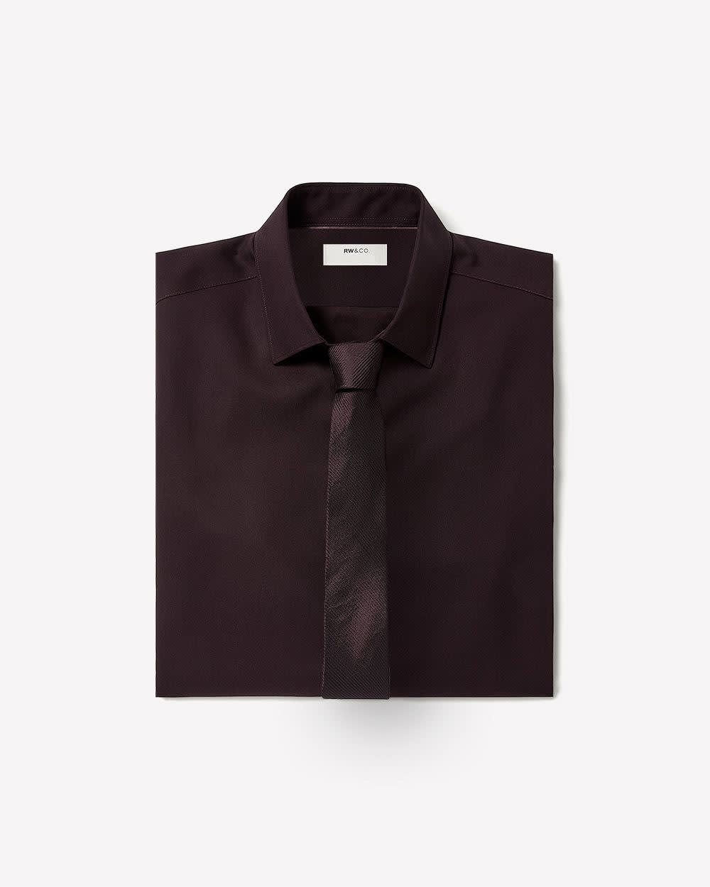 RW&CO Slim-Fit Solid Cotton Modal Dress Shirt