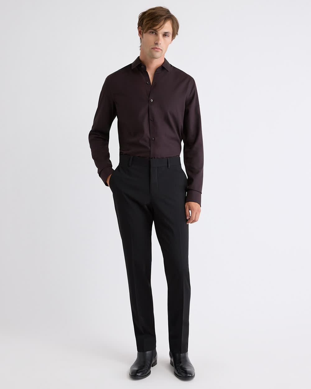 RW&CO Slim-Fit Solid Cotton Modal Dress Shirt