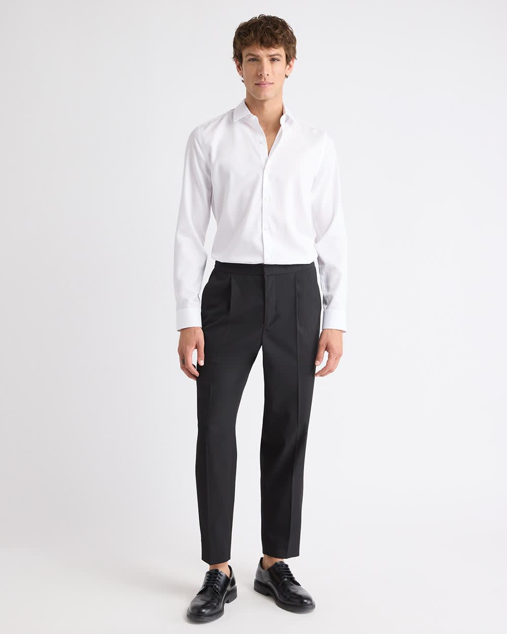 RW&CO Slim-Fit Solid Cotton Modal Dress Shirt