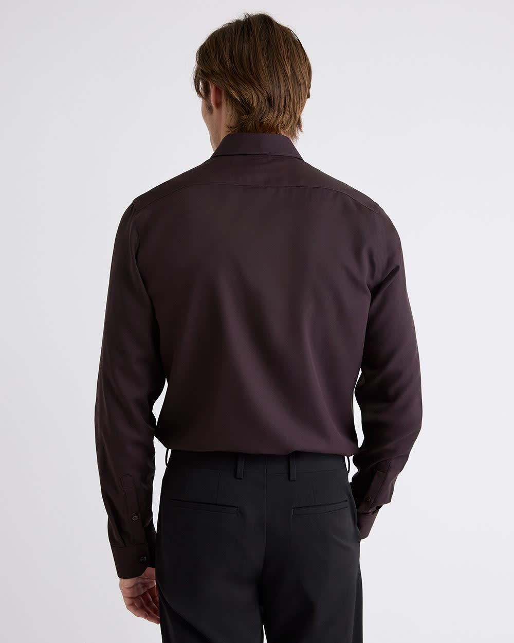 RW&CO Slim-Fit Solid Cotton Modal Dress Shirt