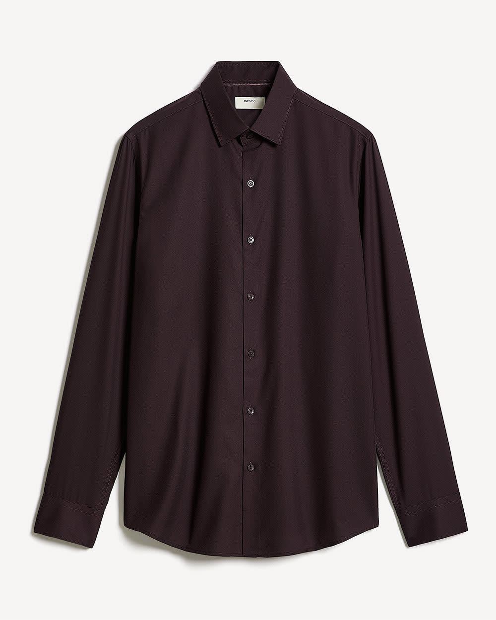 RW&CO Slim-Fit Solid Cotton Modal Dress Shirt