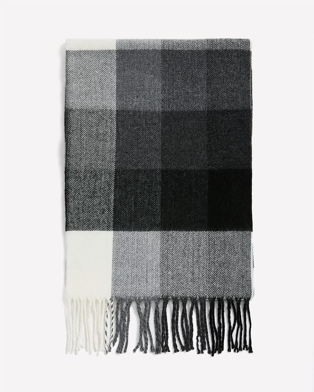 RW&CO Plaid Scarf with Fringes
