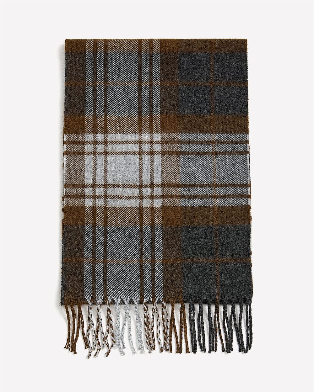 RW&CO Plaid Scarf with Fringes