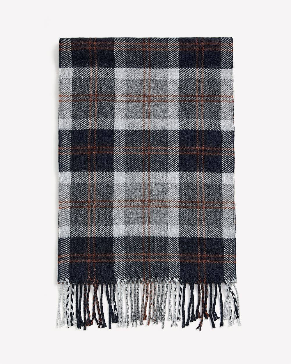 RW&CO Plaid Scarf with Fringes