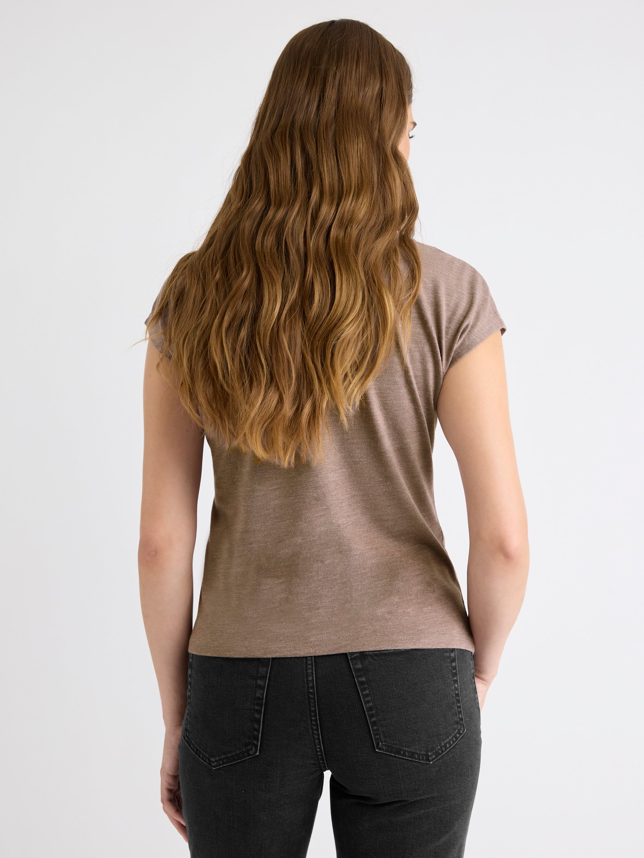 RW&CO Extended-Sleeve Mock-Neck Top with Tie