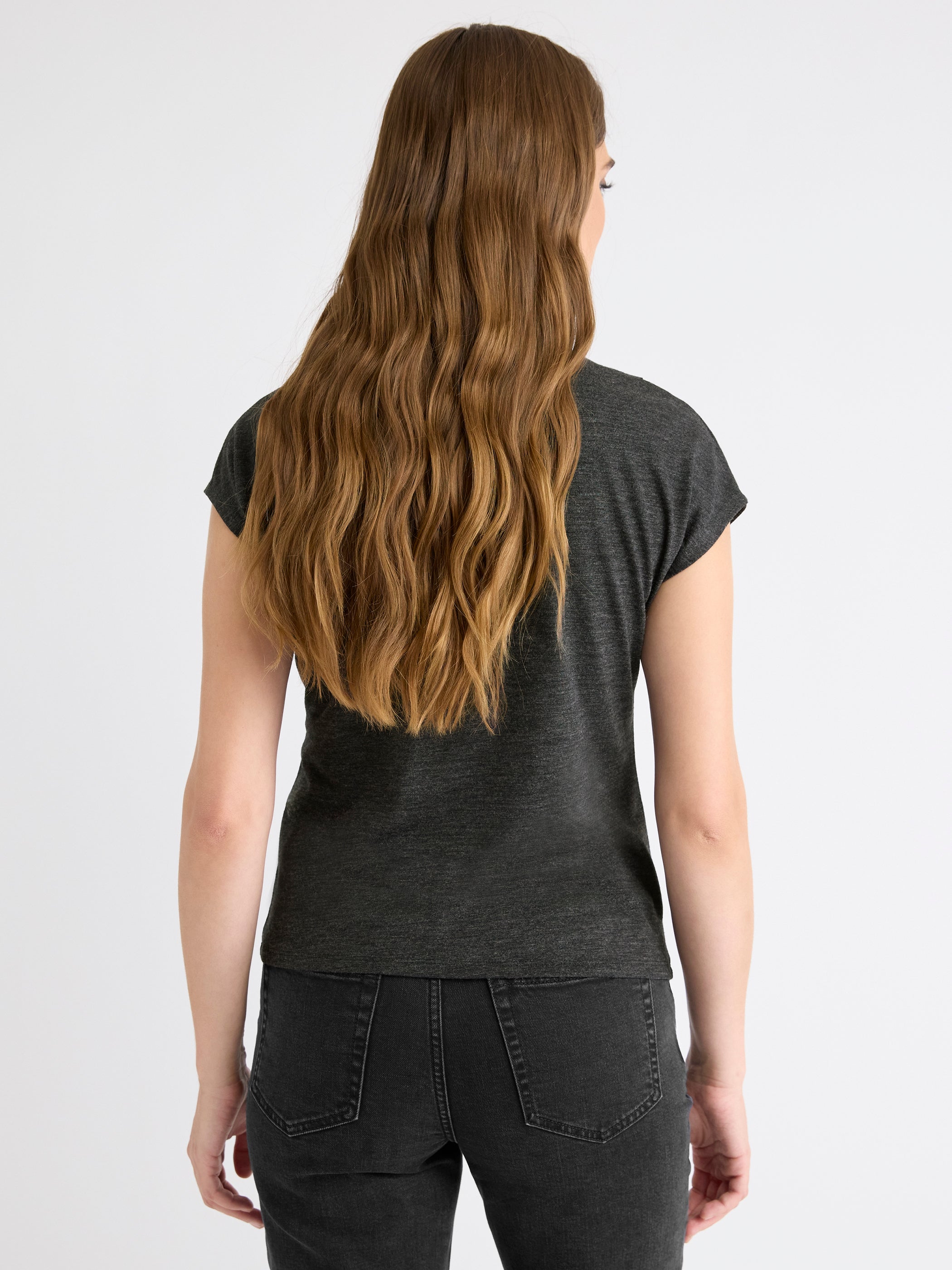 RW&CO Extended-Sleeve Mock-Neck Top with Tie