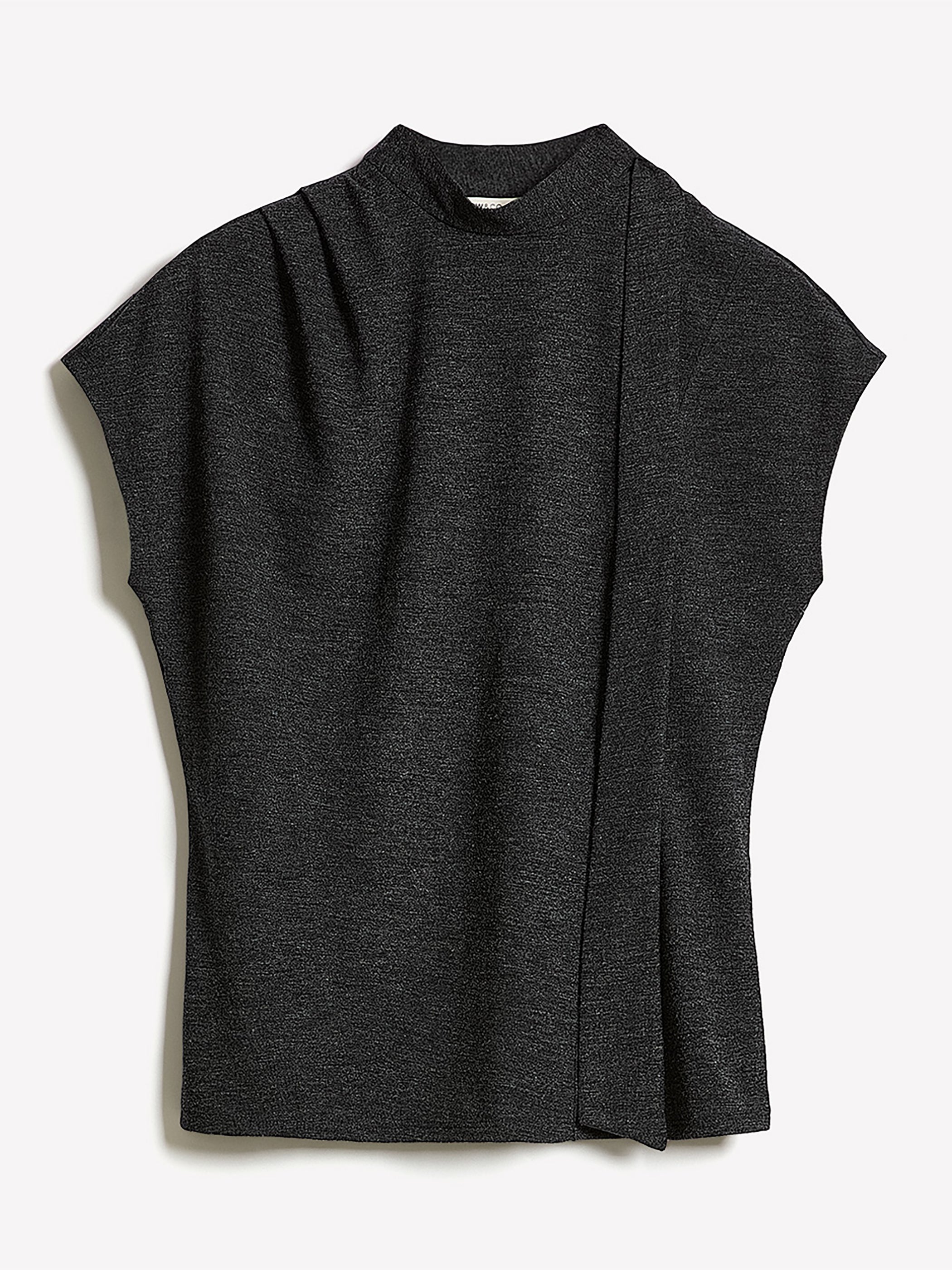 RW&CO Extended-Sleeve Mock-Neck Top with Tie