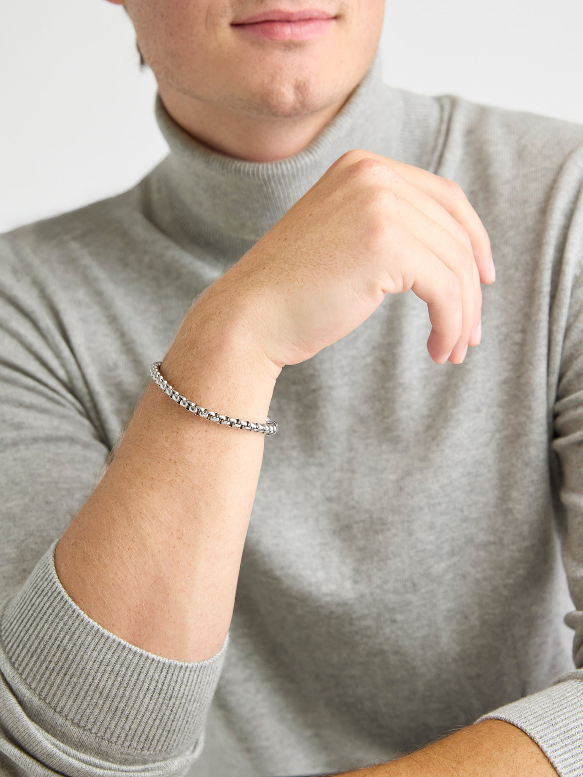 RW&CO Stainless Steel Box Chain Bracelet