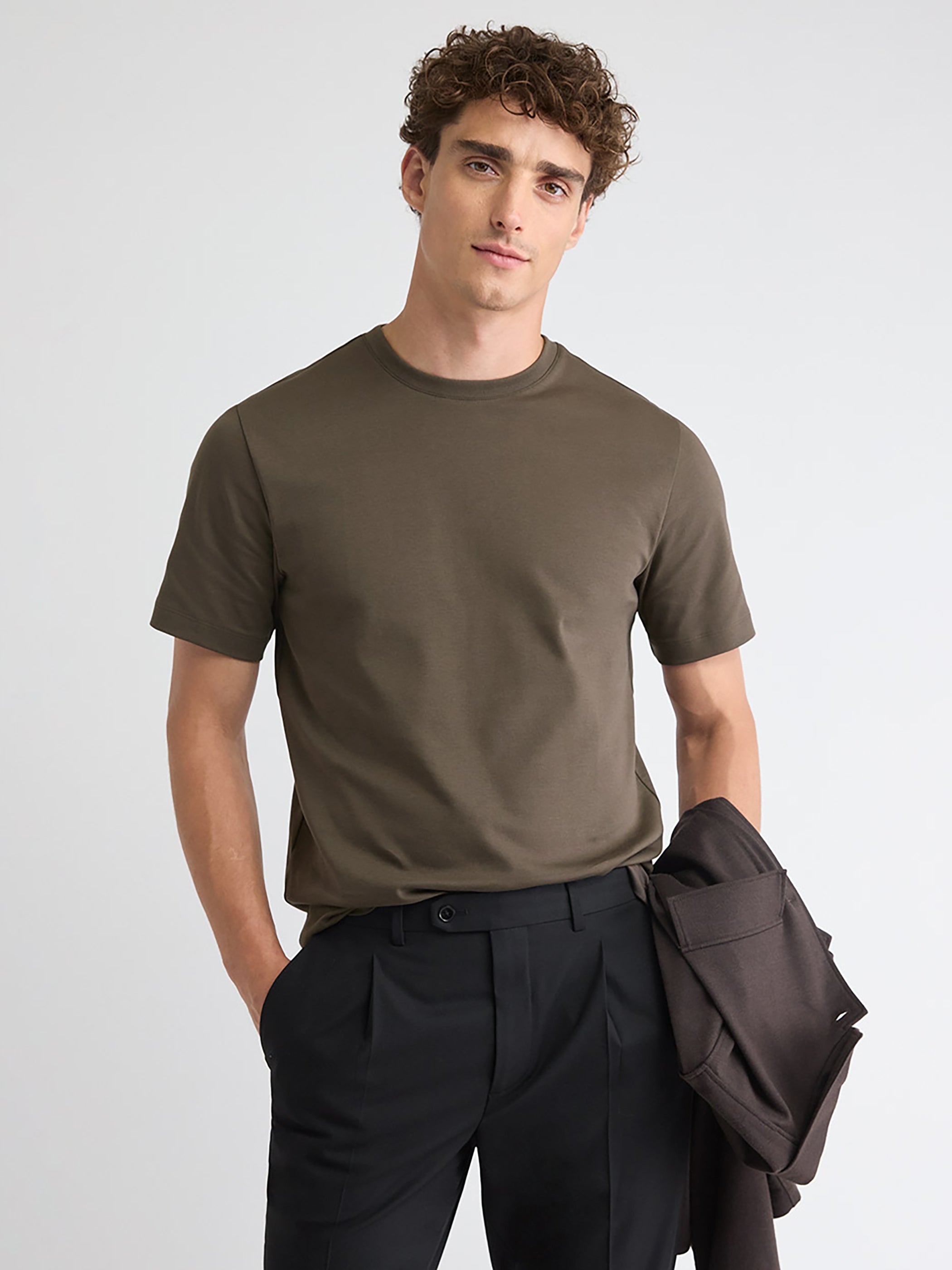 RW&CO Solid Interlock Cotton Crew-Neck Tee
