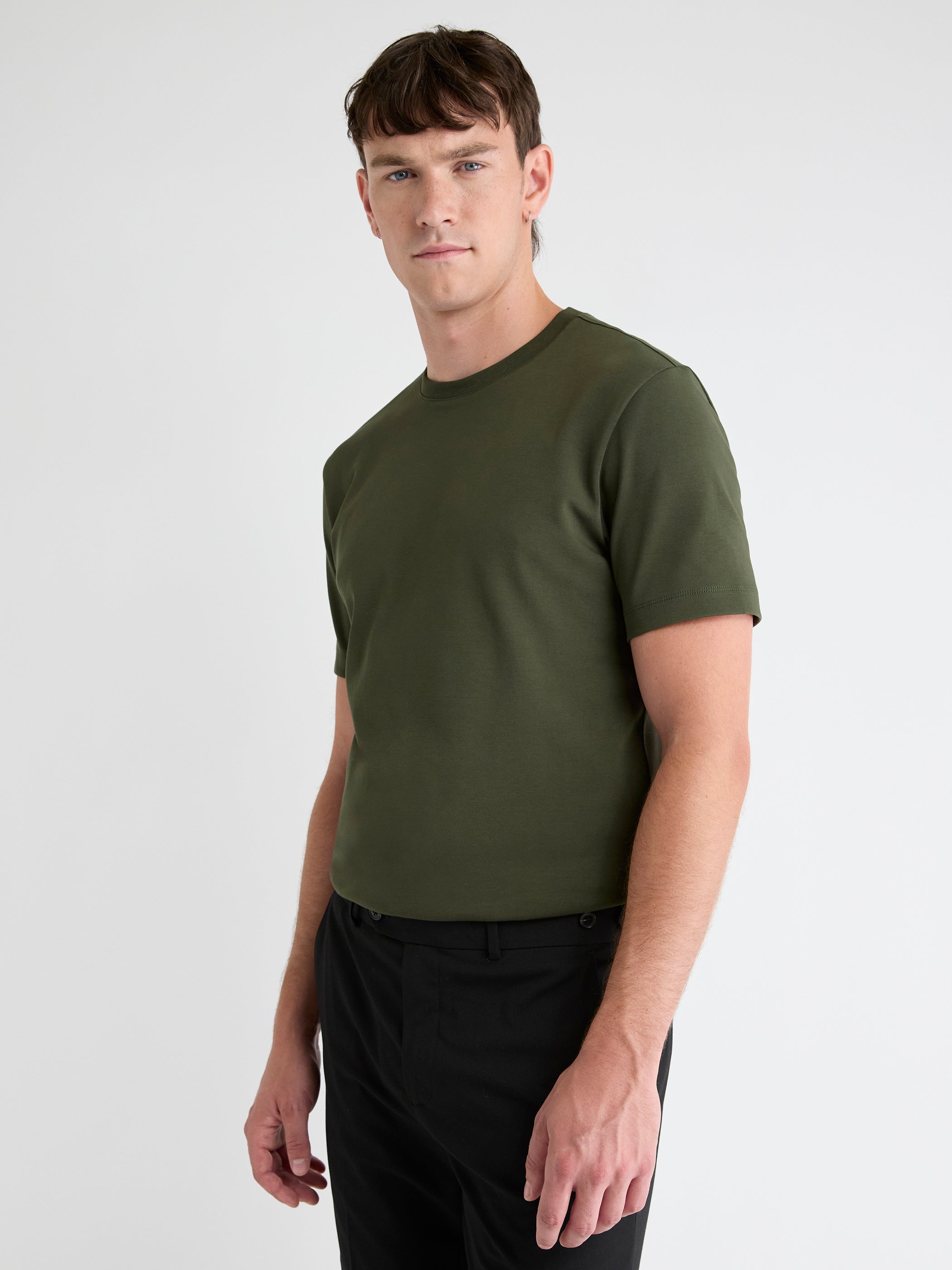 RW&CO Solid Interlock Cotton Crew-Neck Tee