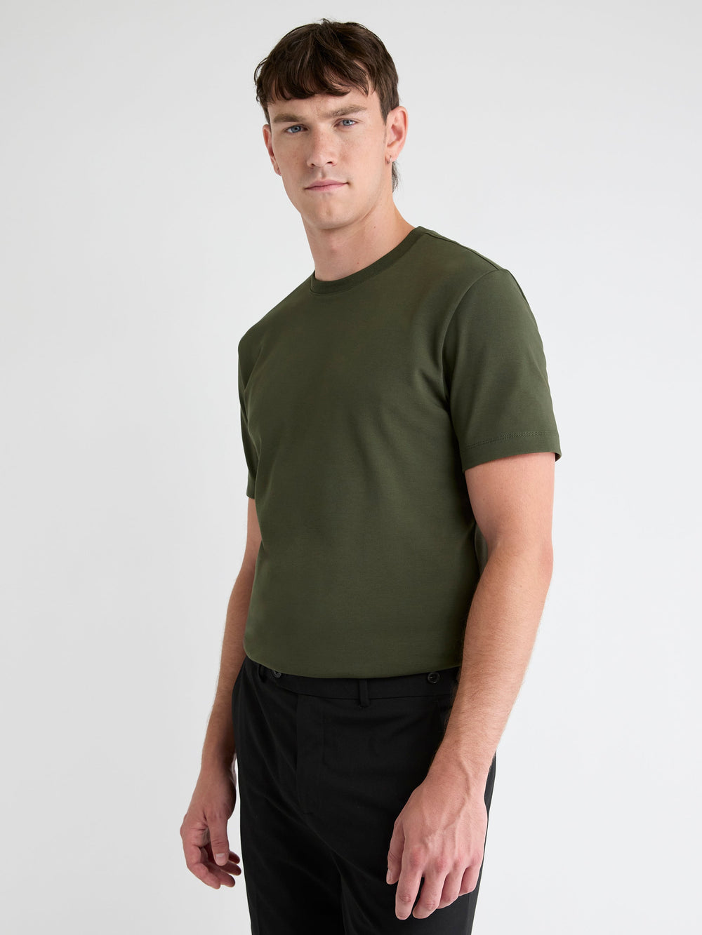 RW&CO Solid Interlock Cotton Crew-Neck Tee