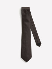 RW&CO Brown Regular Tie with Geometric Pattern