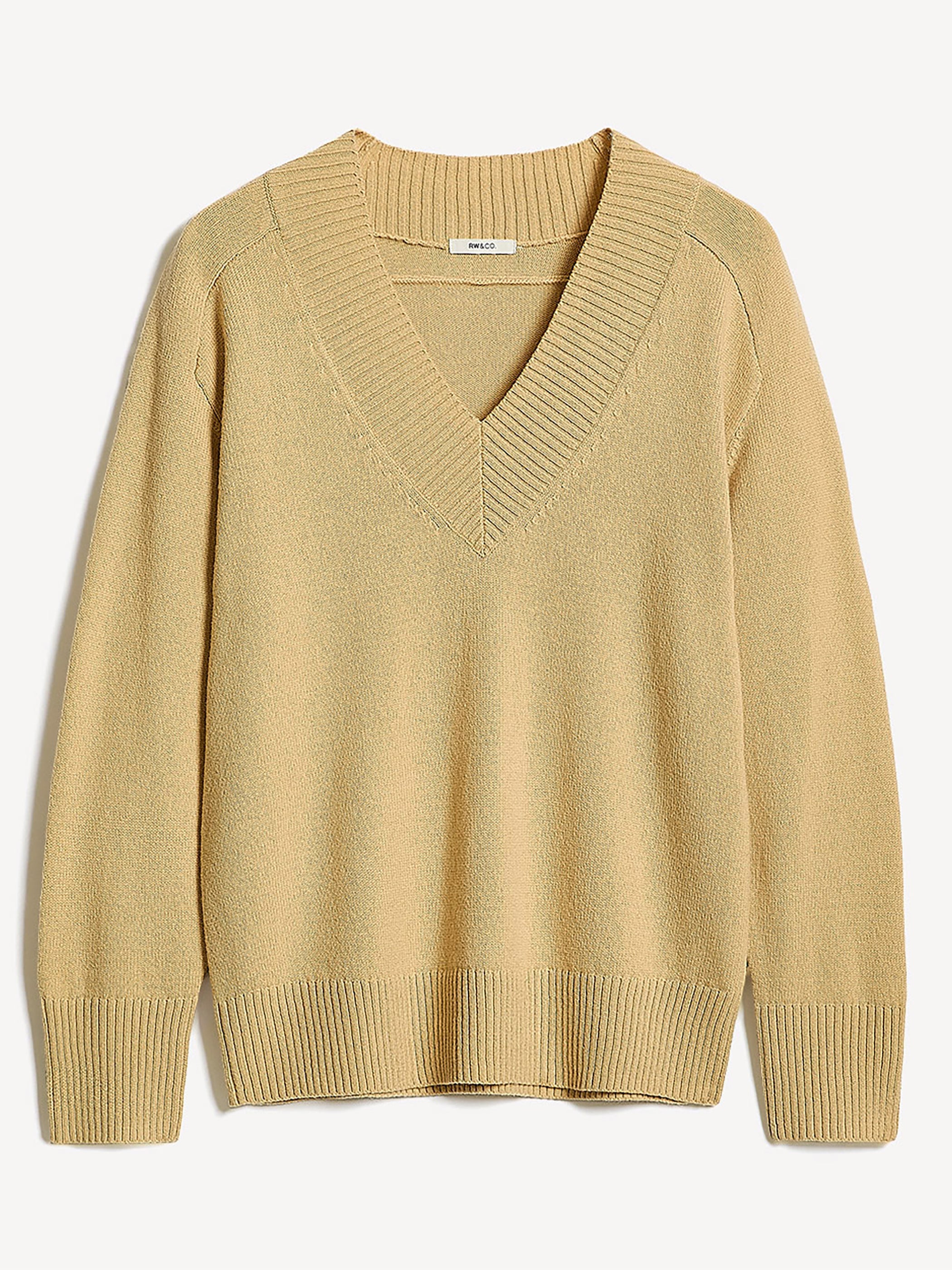 RW&CO Long-Sleeve V-Neck Merino-Blend Sweater