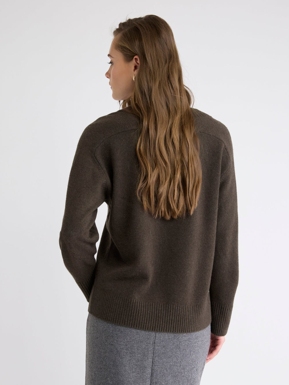 RW&CO Long-Sleeve V-Neck Merino-Blend Sweater