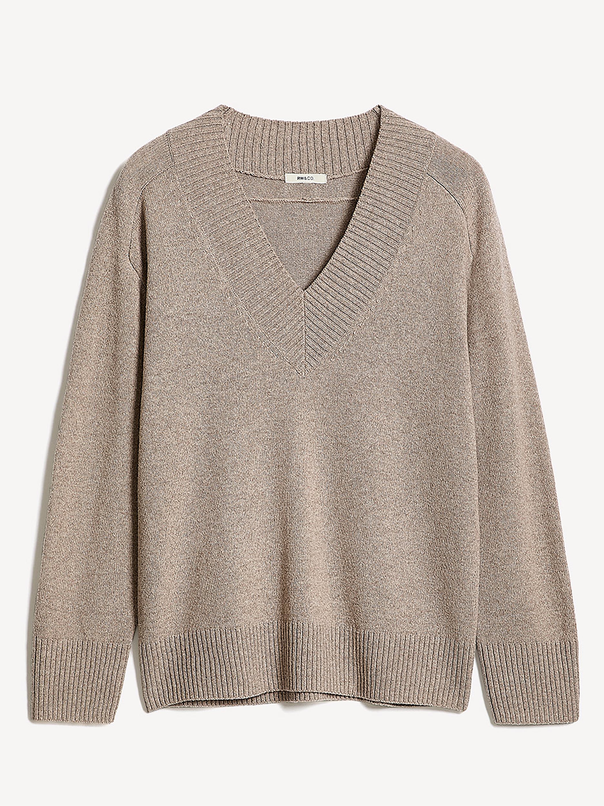 RW&CO Long-Sleeve V-Neck Merino-Blend Sweater