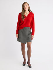 RW&CO Long-Sleeve V-Neck Merino-Blend Sweater