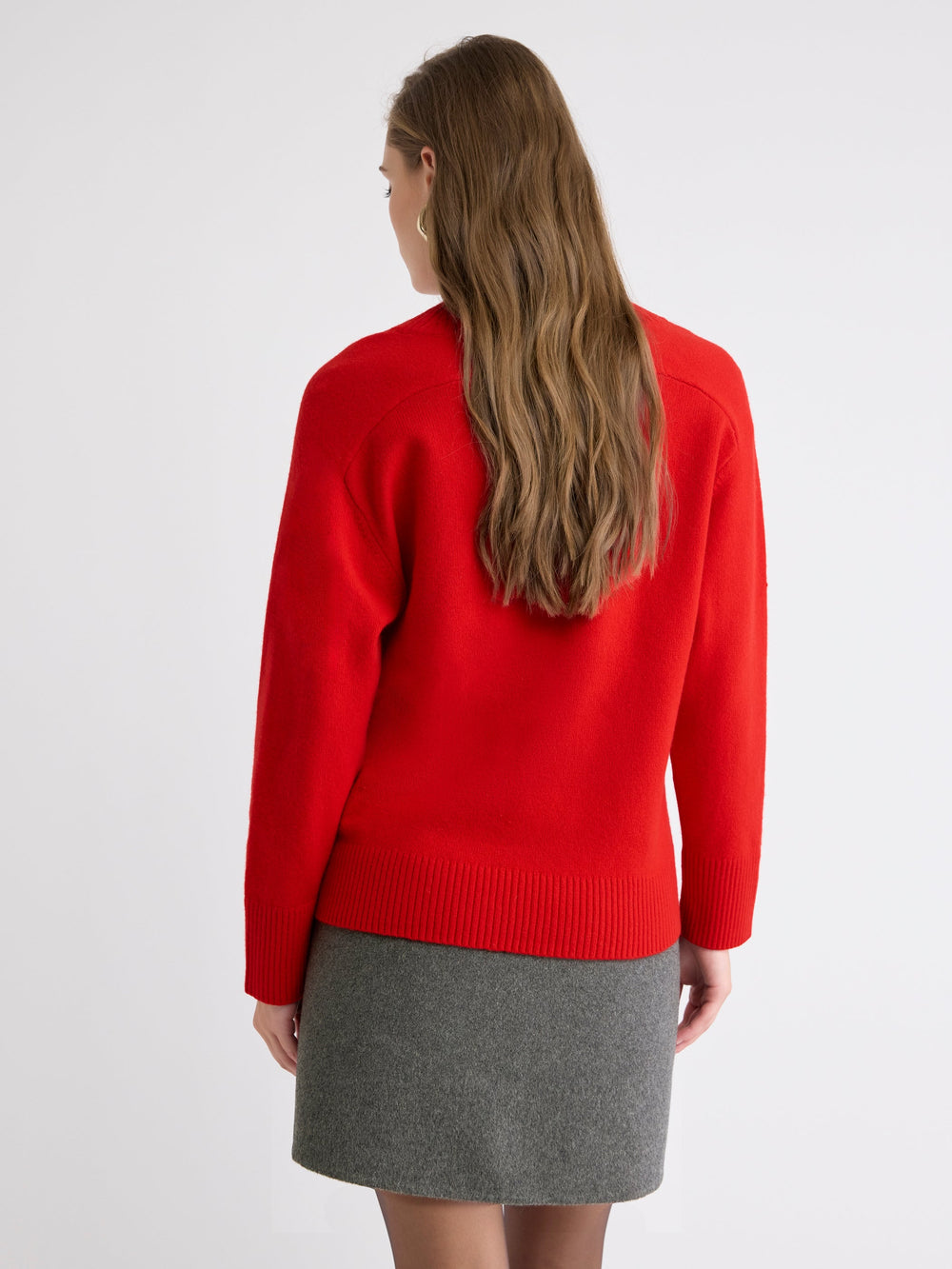 RW&CO Long-Sleeve V-Neck Merino-Blend Sweater