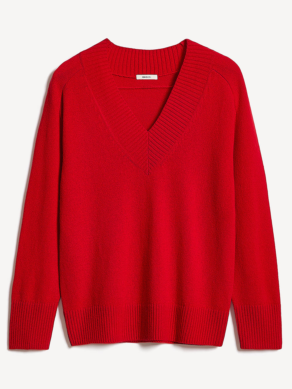 RW&CO Long-Sleeve V-Neck Merino-Blend Sweater