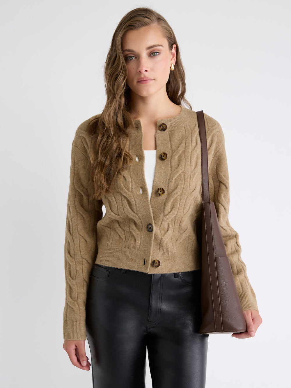 RW&CO Long-Sleeve Cable-Stitch Cardigan
