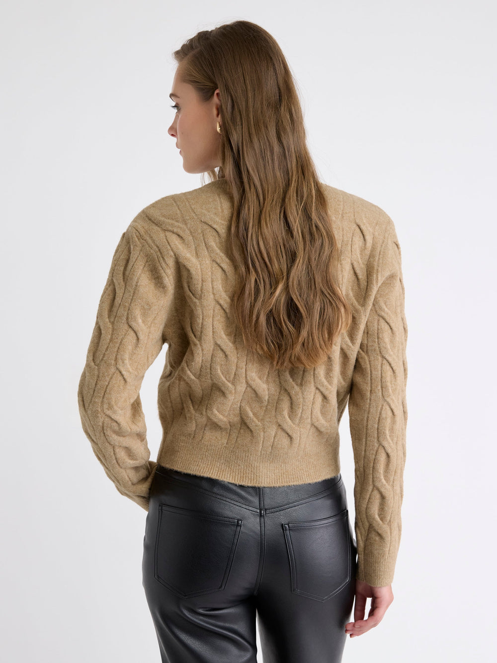 RW&CO Long-Sleeve Cable-Stitch Cardigan
