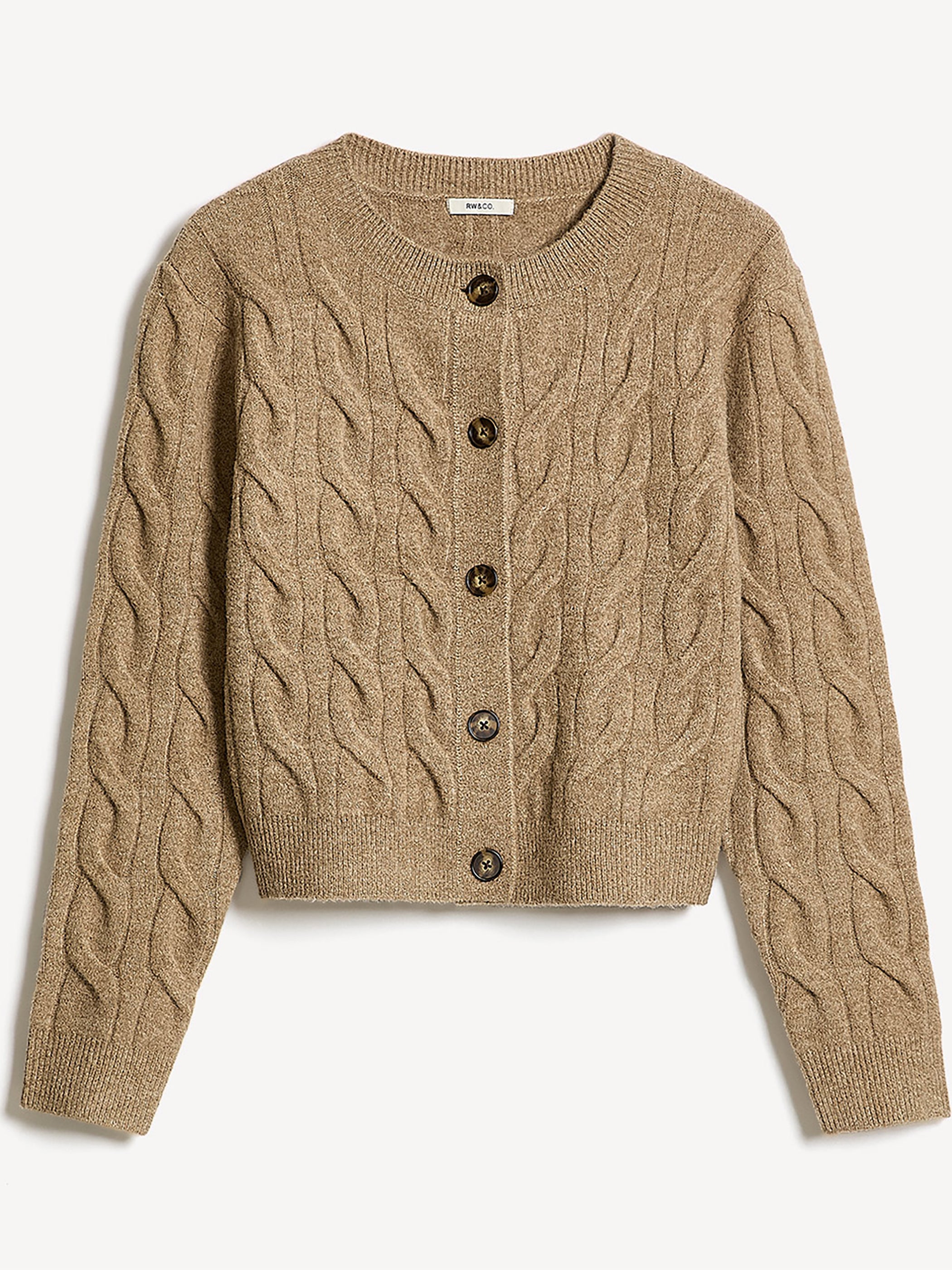 RW&CO Long-Sleeve Cable-Stitch Cardigan