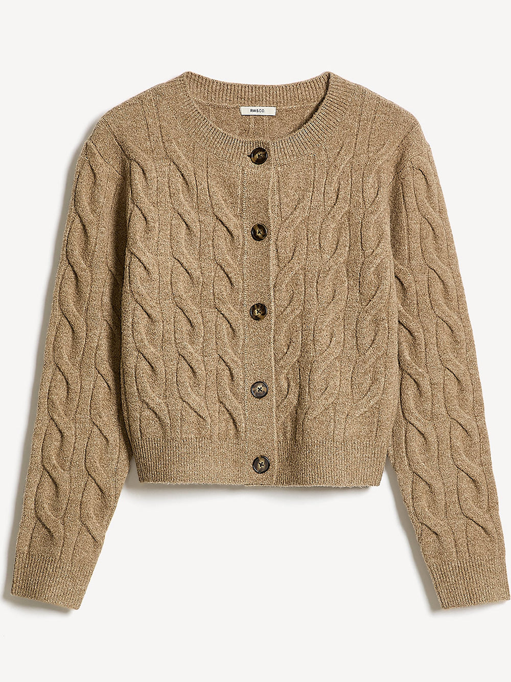 RW&CO Long-Sleeve Cable-Stitch Cardigan