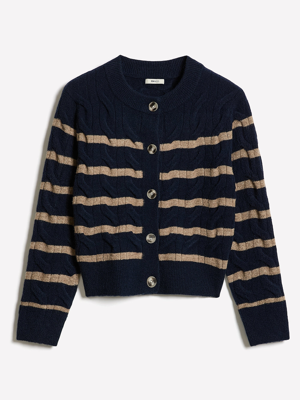 RW&CO Long-Sleeve Cable-Stitch Cardigan