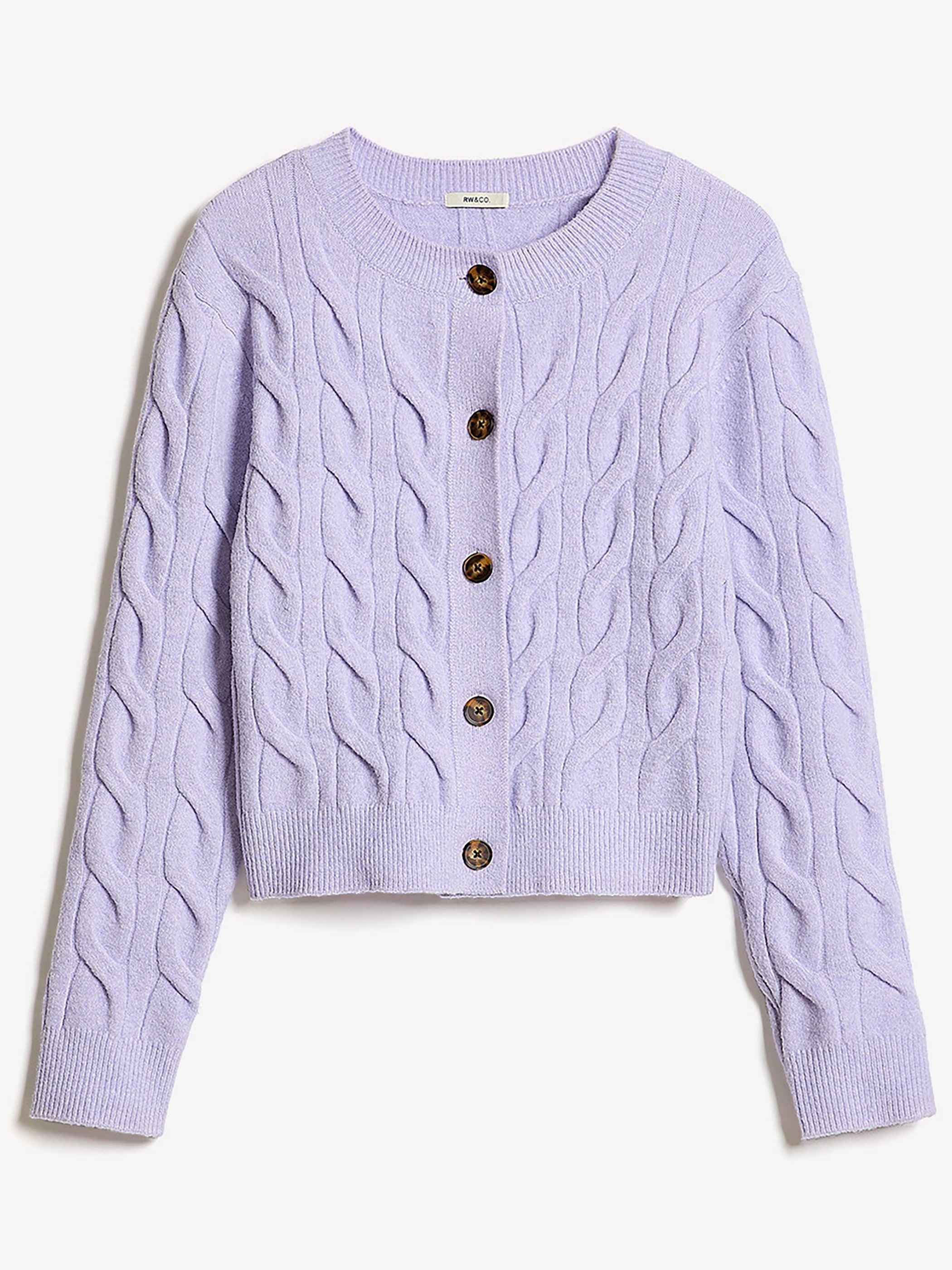 RW&CO Long-Sleeve Cable-Stitch Cardigan