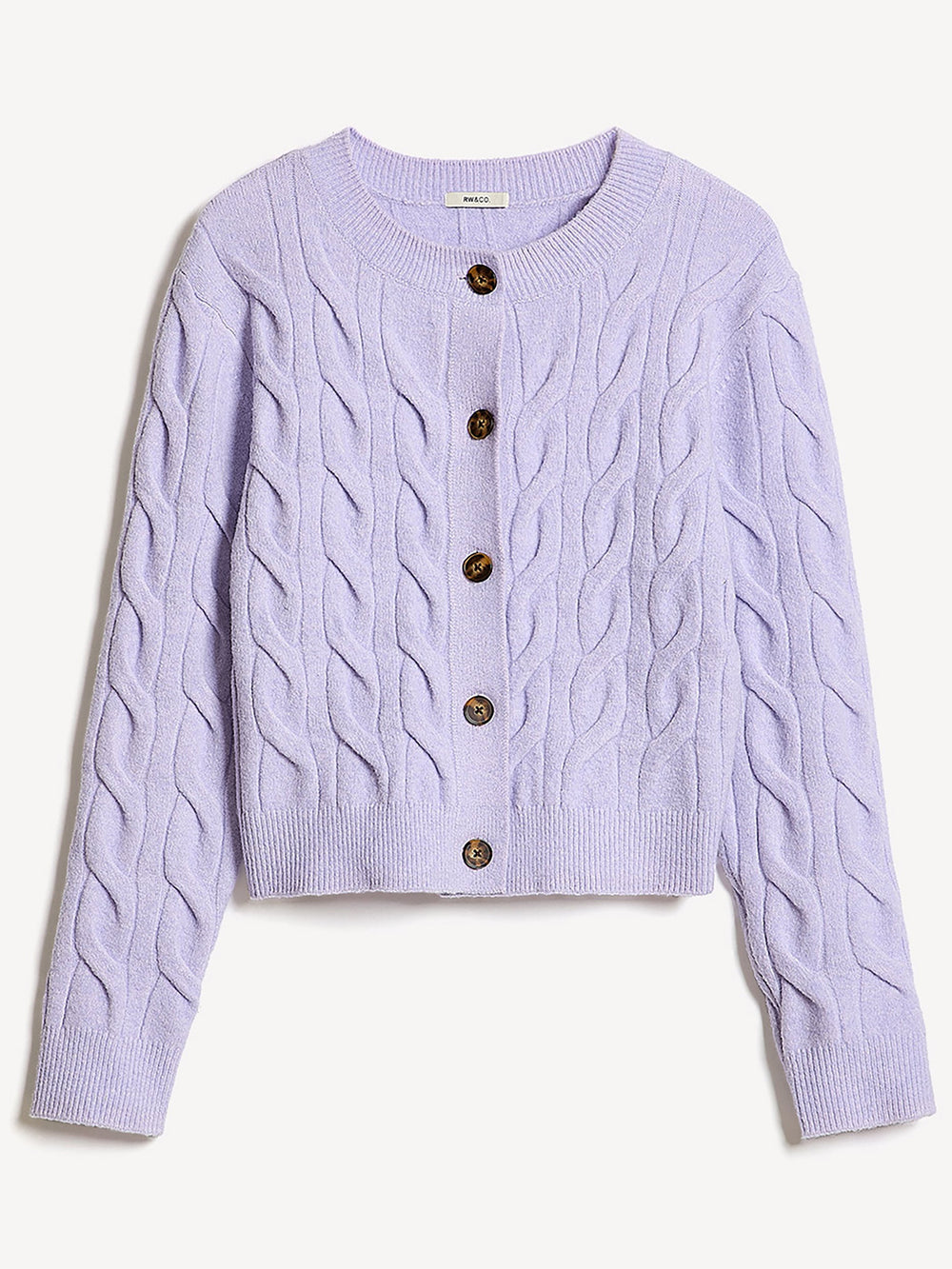 RW&CO Long-Sleeve Cable-Stitch Cardigan