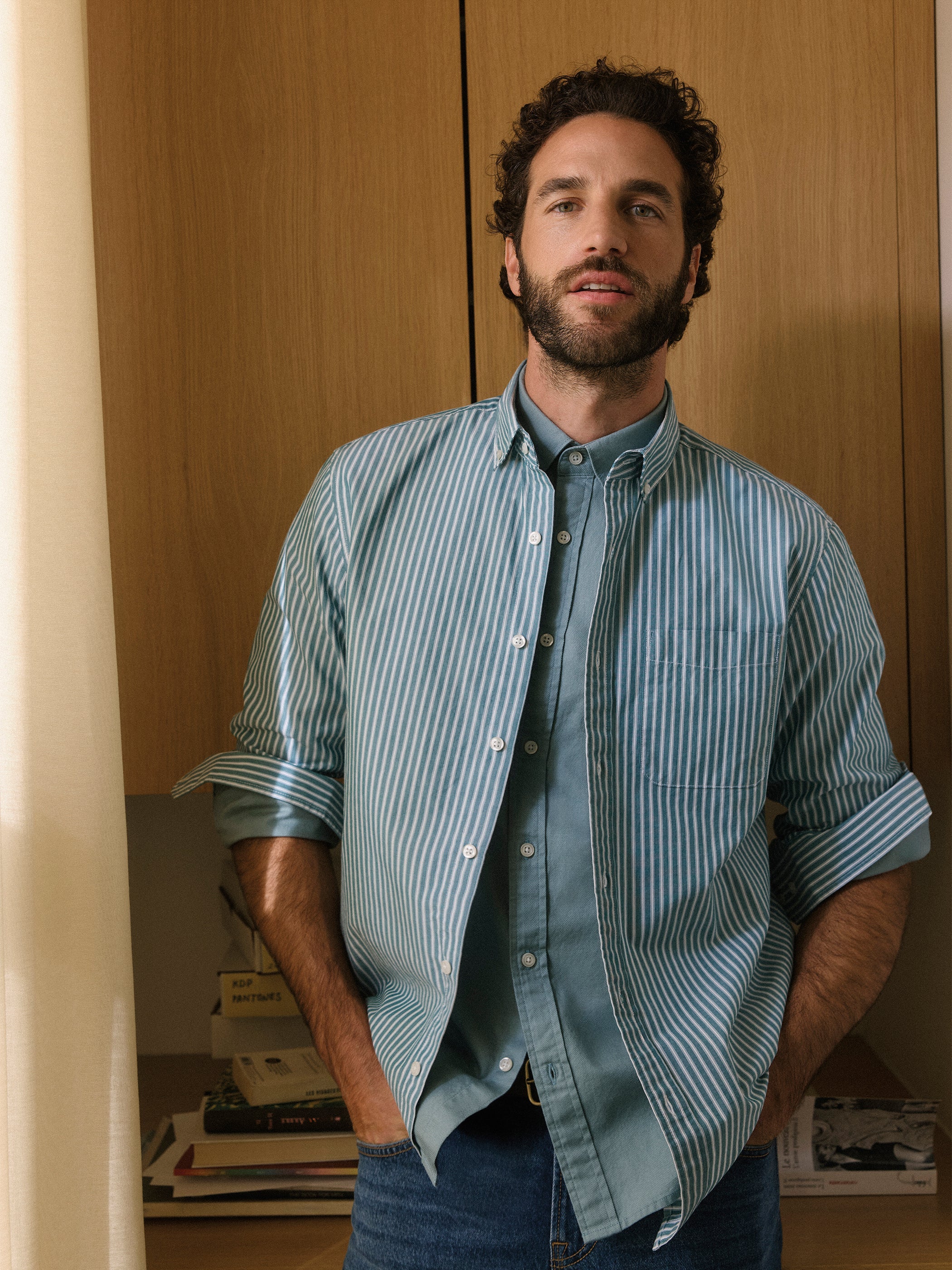 RW&CO Striped Long-Sleeve Shirt