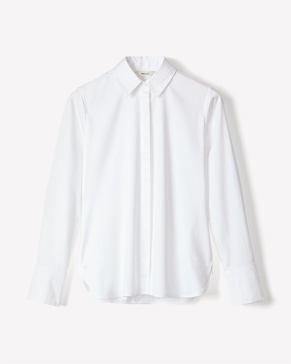 RW&CO Fitted Long-Sleeve Poplin Blouse
