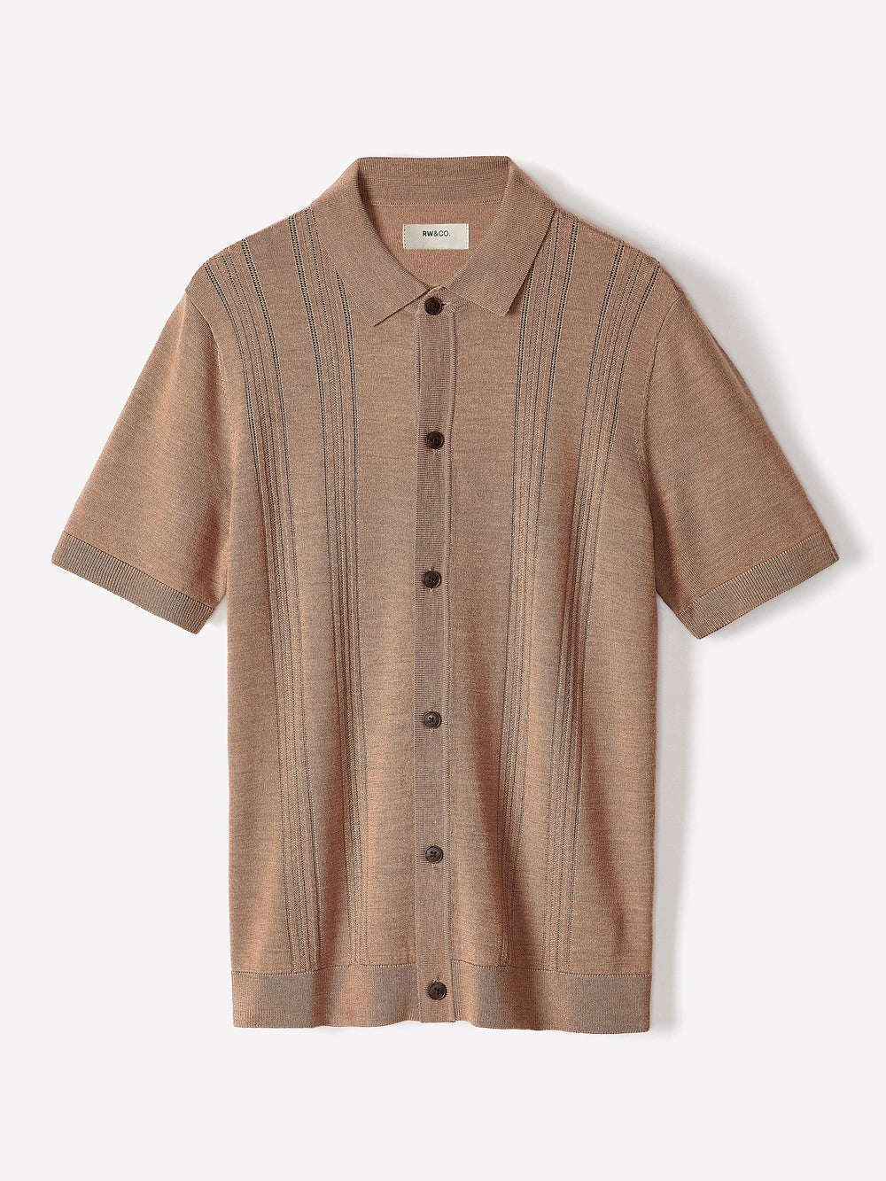 RW&CO Merino-Wool Short-Sleeve Shirt Sweater