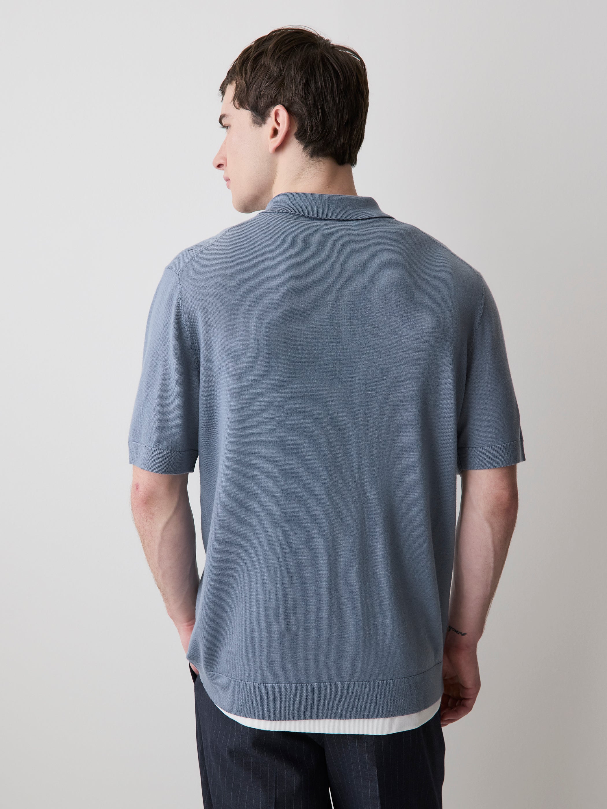 RW&CO Merino-Wool Short-Sleeve Shirt Sweater