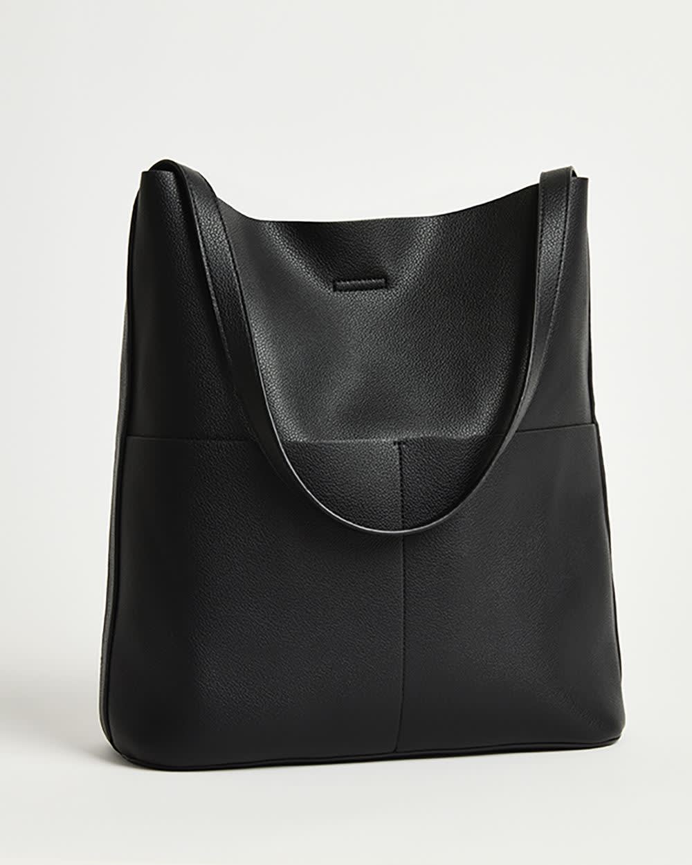 RW&CO Faux Leather Tote Bag