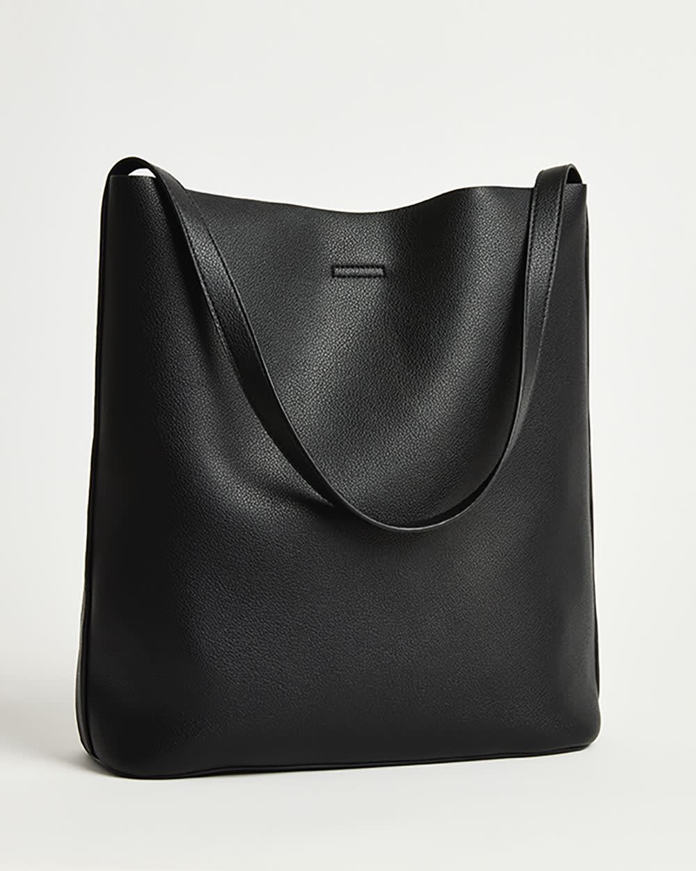 RW&CO Faux Leather Tote Bag