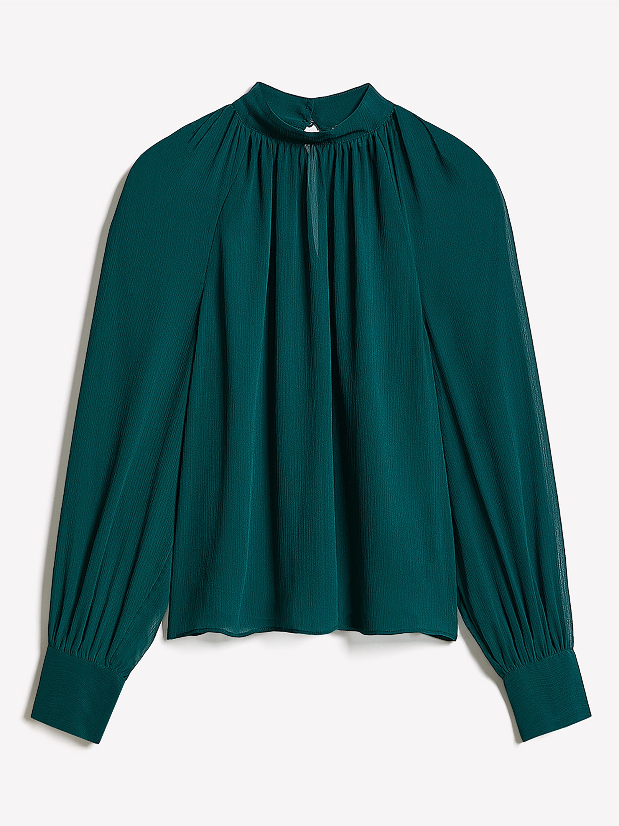 RW&CO Long-Sleeve Chiffon Popover Blouse