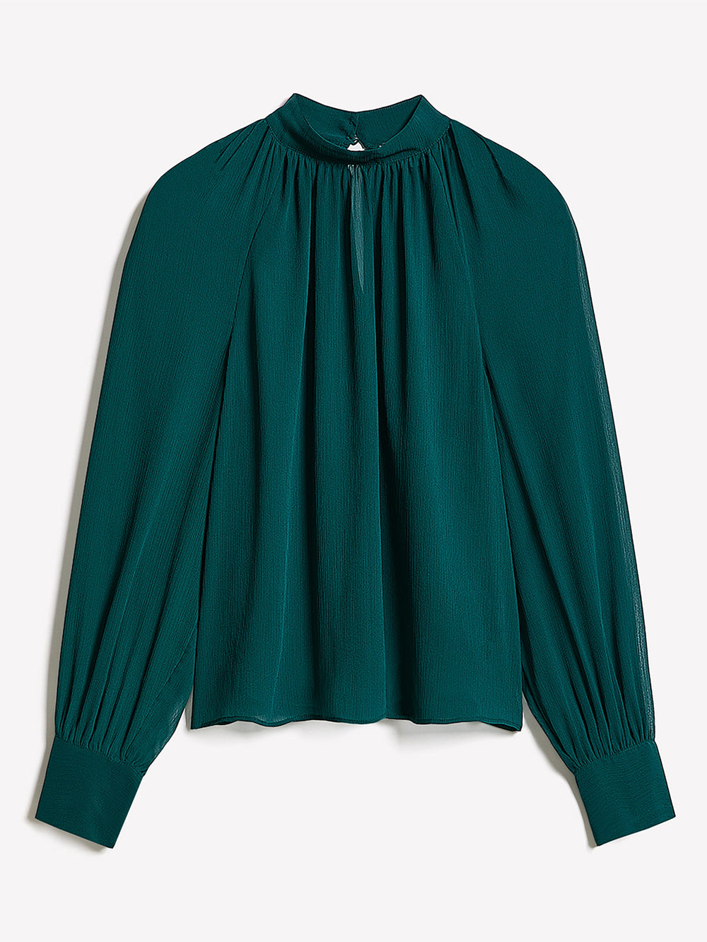 RW&CO Long-Sleeve Chiffon Popover Blouse