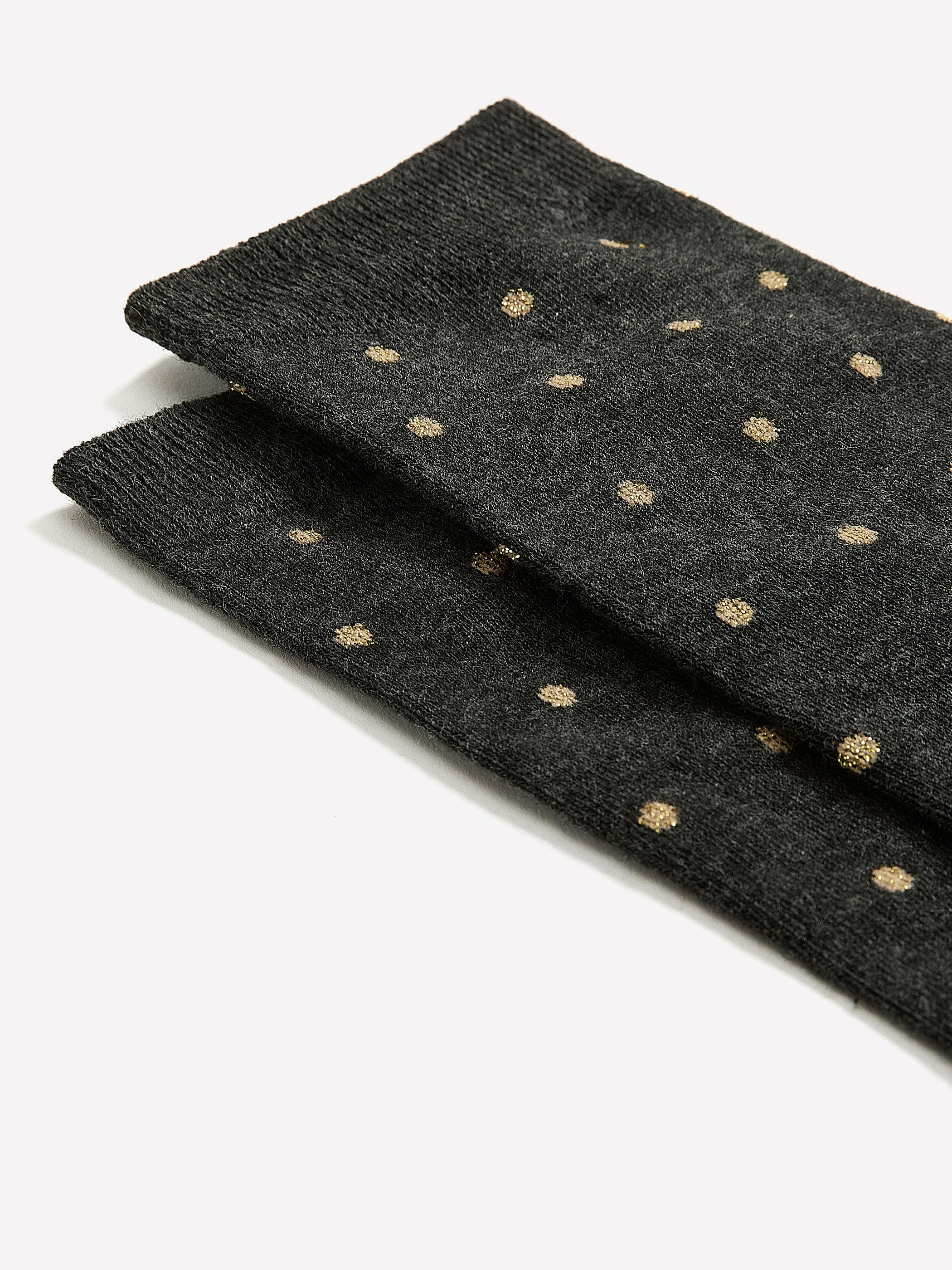 RW&CO Dotted Crew Socks with Metallic Fibres