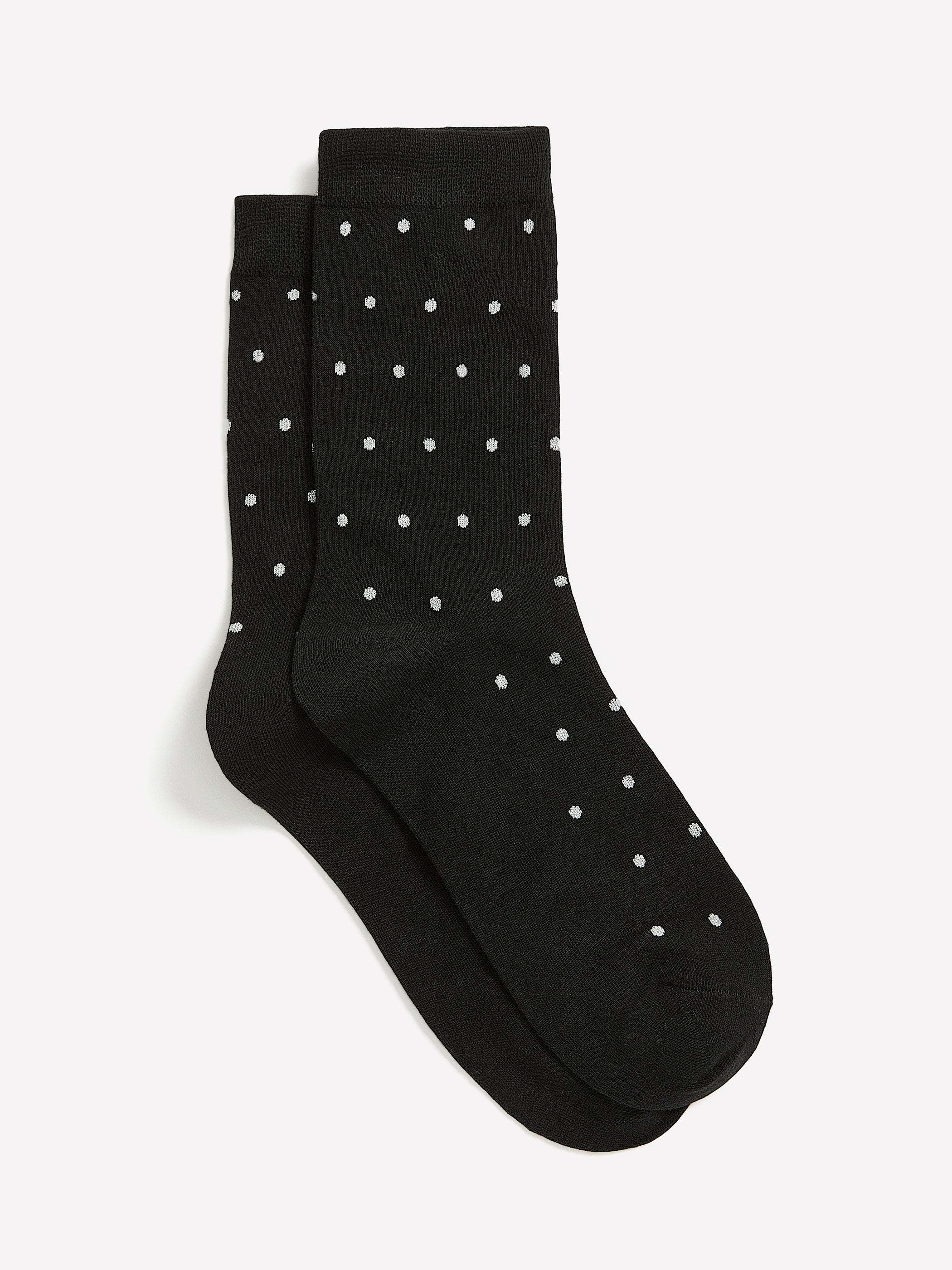 RW&CO Dotted Crew Socks with Metallic Fibres