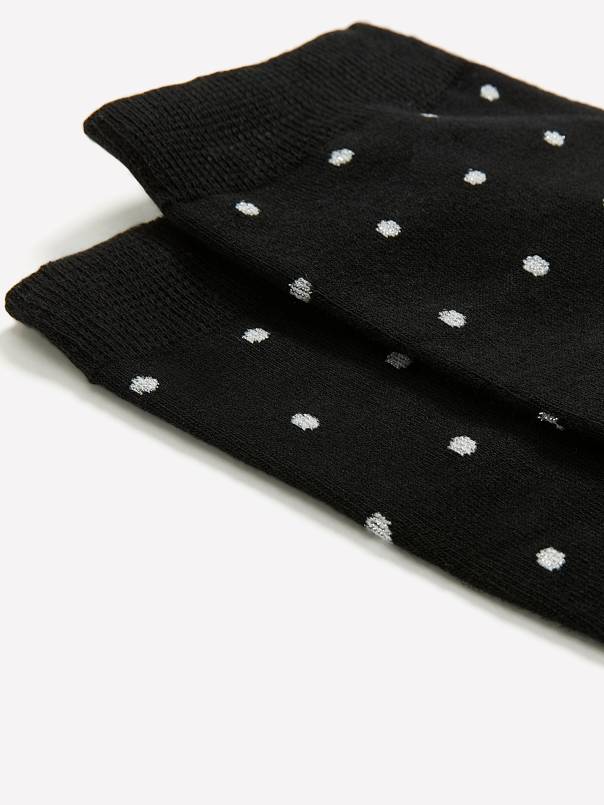 RW&CO Dotted Crew Socks with Metallic Fibres
