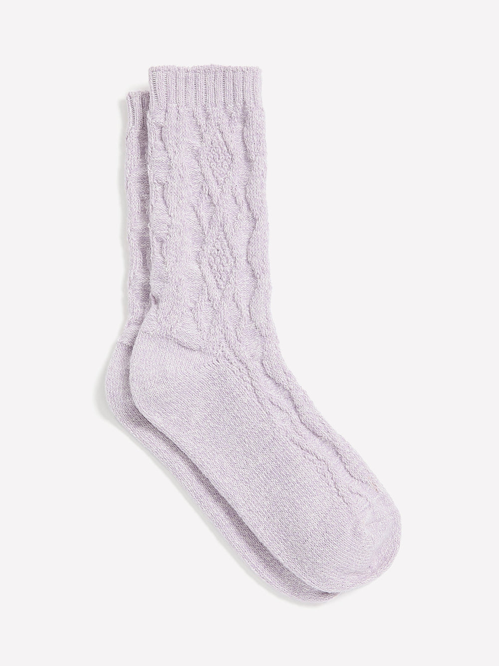 RW&CO Super-Soft Crew Socks with Cable Stitches