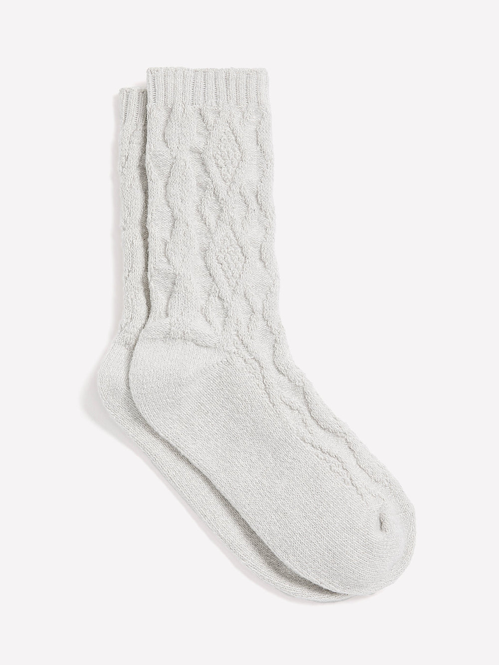 RW&CO Super-Soft Crew Socks with Cable Stitches