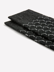 RW&CO Grey Dress Socks with Hexagonal Pattern