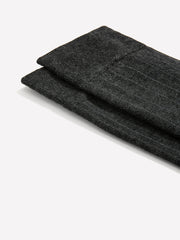 RW&CO Grey Dress Socks with Striped Pattern
